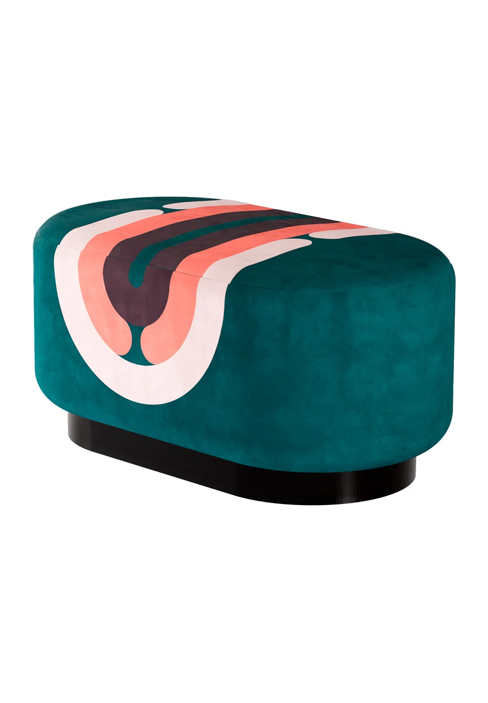 Pouf Minotor Oblong de Christian Signorel, collection Minotor, coloris Tourmaline