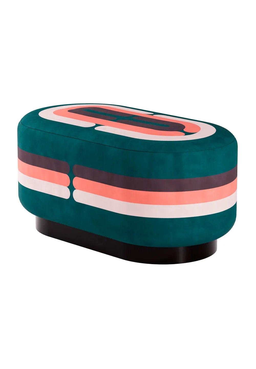 Pouf Minotor Oblong de Christian Signorel, collection Minotor, coloris Tourmaline