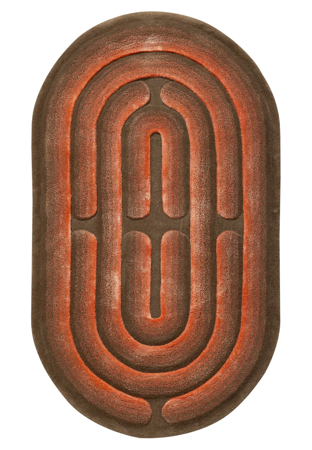 Minotor 2.0 Oblong Schiste, tapis de Christian Signorel, laine et Tencel