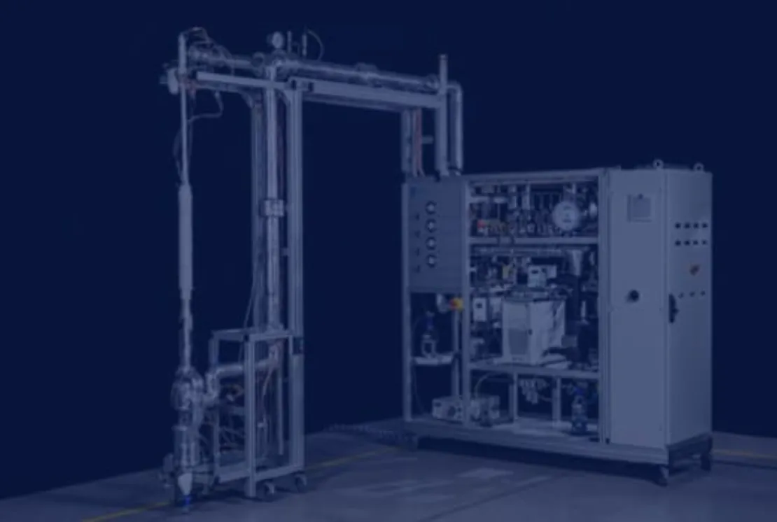 Lab scale system designed and built by Zeton