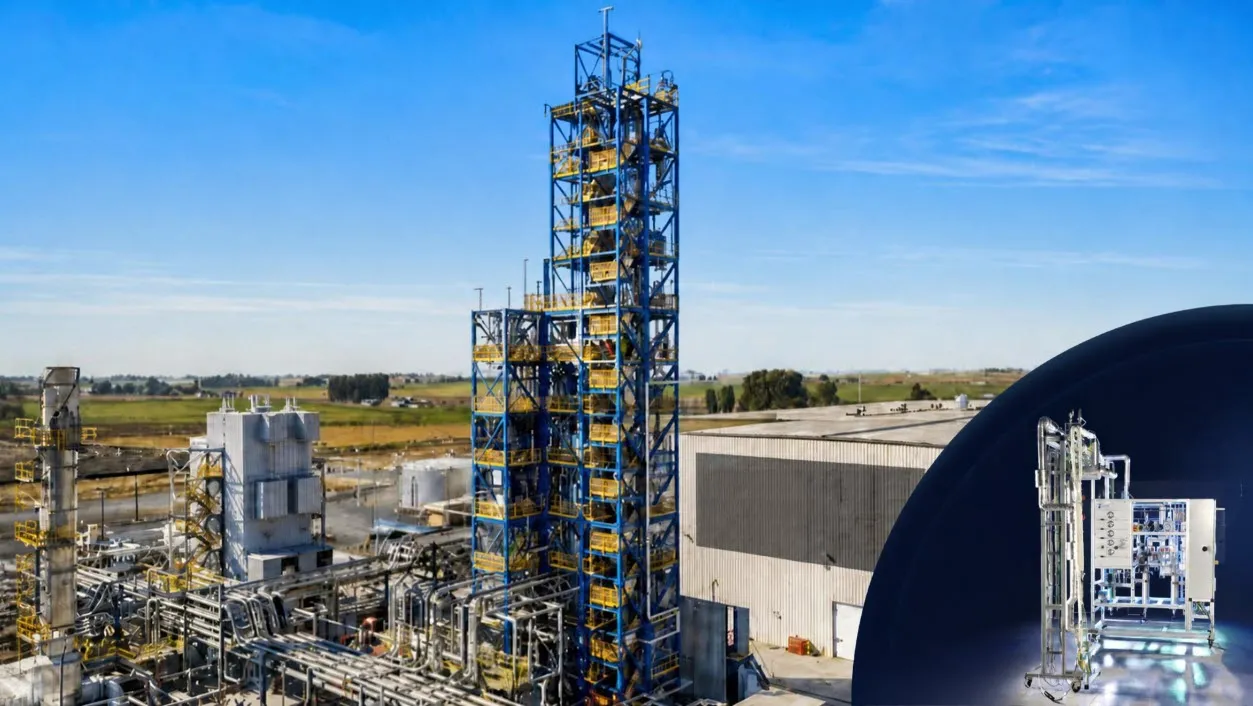 Zeton-built distillation column at a client site