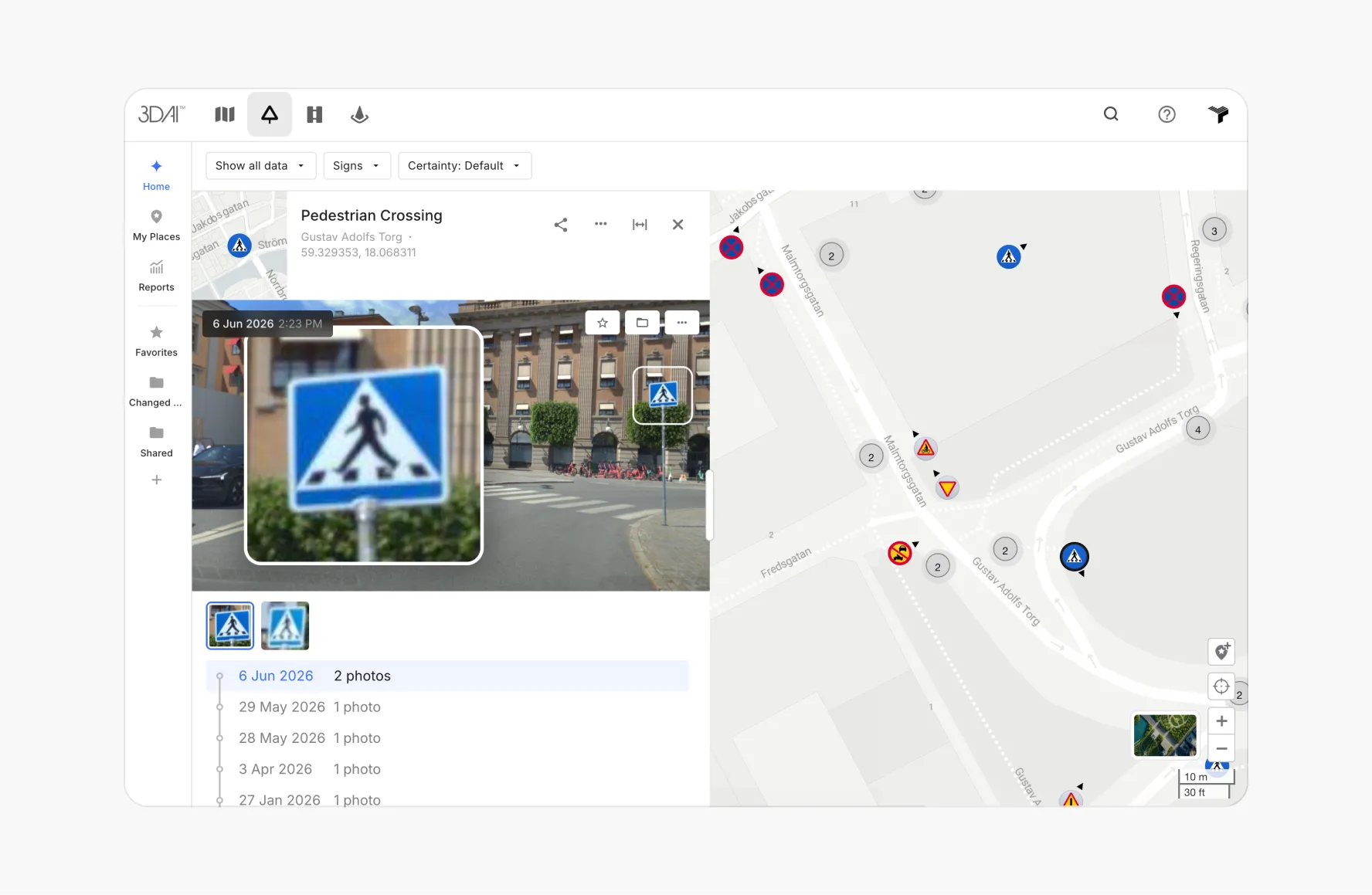 Traffic Sign Inventory using 3DAI from Univrses