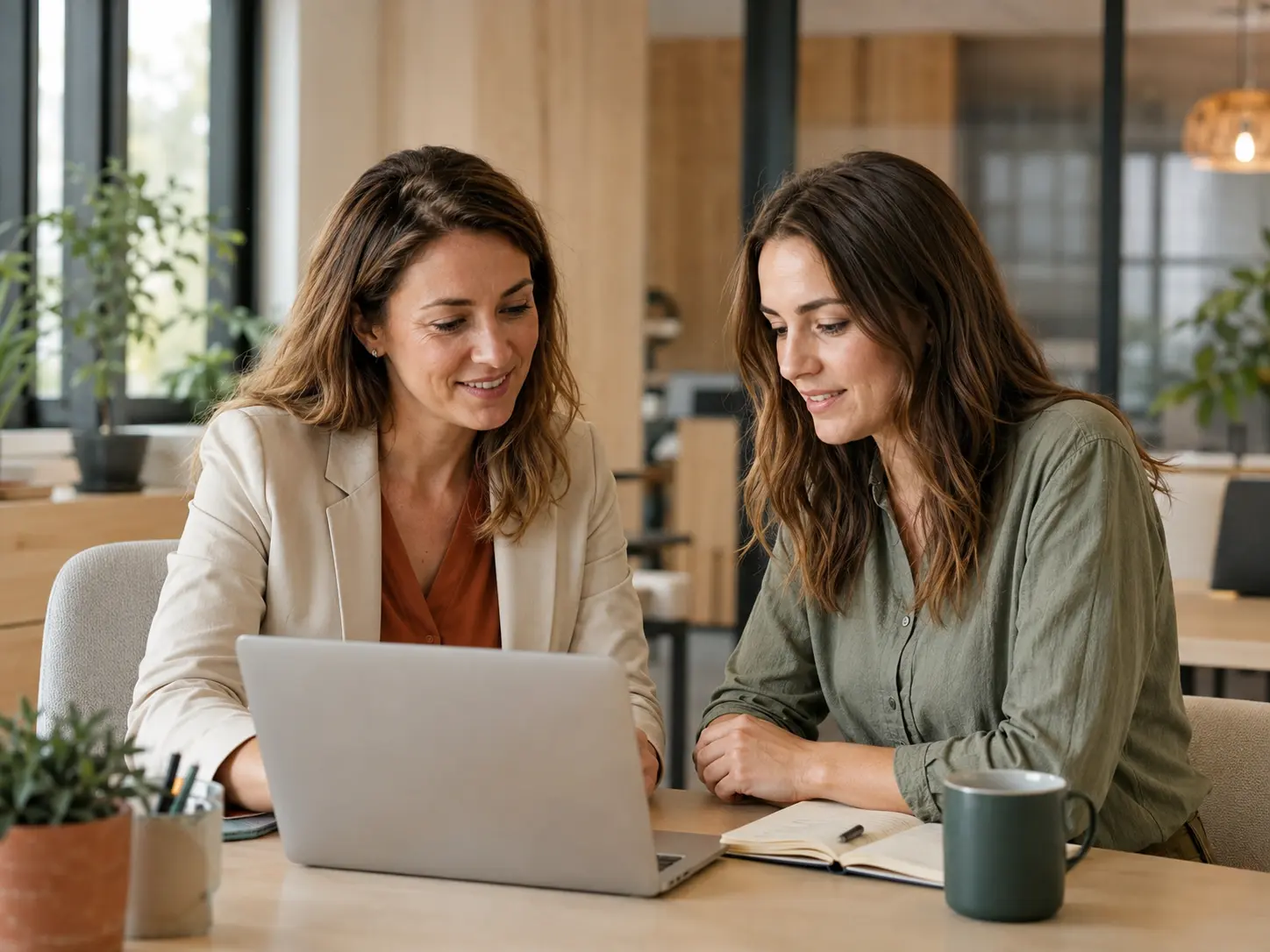 Manager accompagnant une collaboratrice dans son parcours d'onboarding