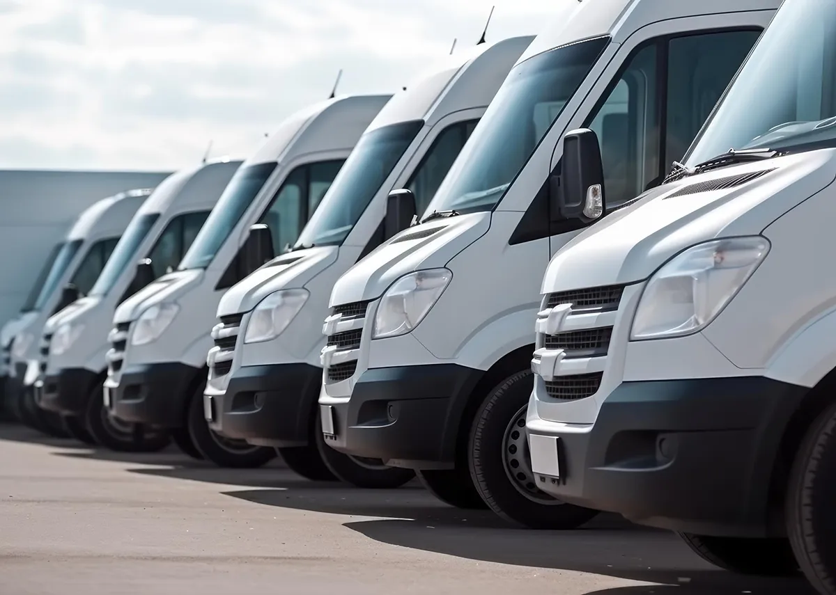 Commercial european vans parked after a logbook service by Aussie Tune