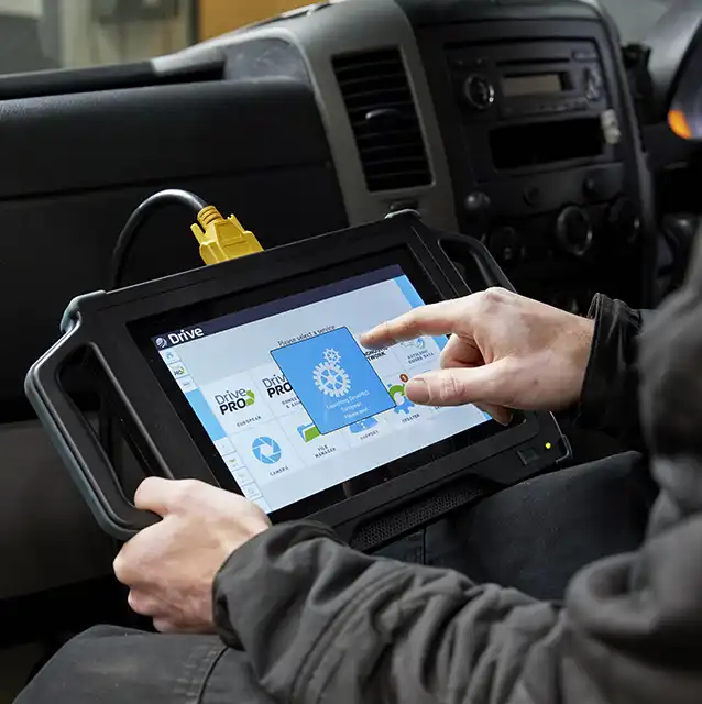 Diagnosing an error code on a european car with the latest technology
