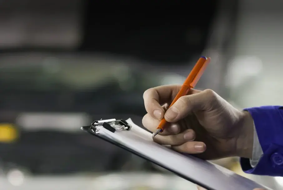 Inspection of a European car before choosing to purchase