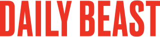 Daily Beast logo text in bold red uppercase letters.