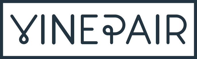 VinePair logo text with stylized letters inside a rectangular border.