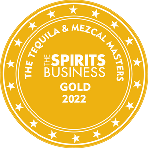 Gold circular award badge for The Spirits Business Tequila & Mezcal Masters 2022.