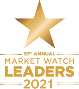 Gold star above the text: 5th Annual Market Watch Leaders 2021 award emblem.