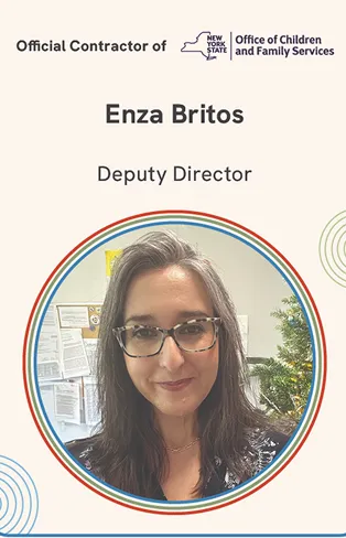 Portrait of Enza Britos, Deputy Director and official contractor for NY Office of Children and Family Services.