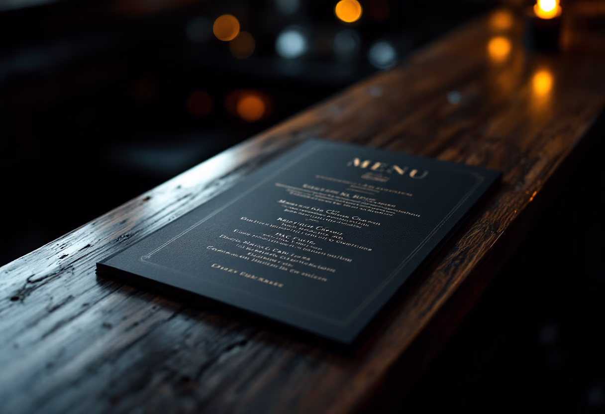 image of popular drink menu for a bars & pub
