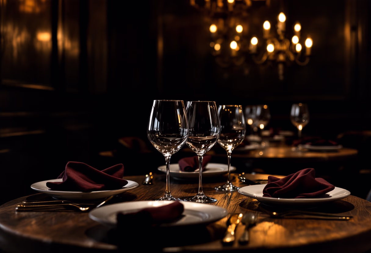 [background image] image of festive dining tables (for an italian restaurant)