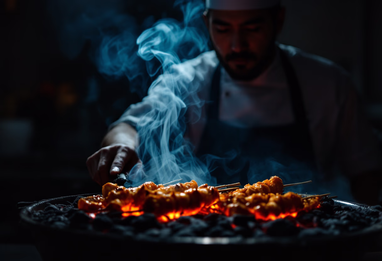 image of chefs preparing food (for a japanese restaurant)