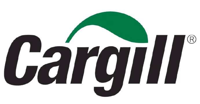 Cargill company logo with the word 'Cargill' in black letters and a green curved shape above the text.