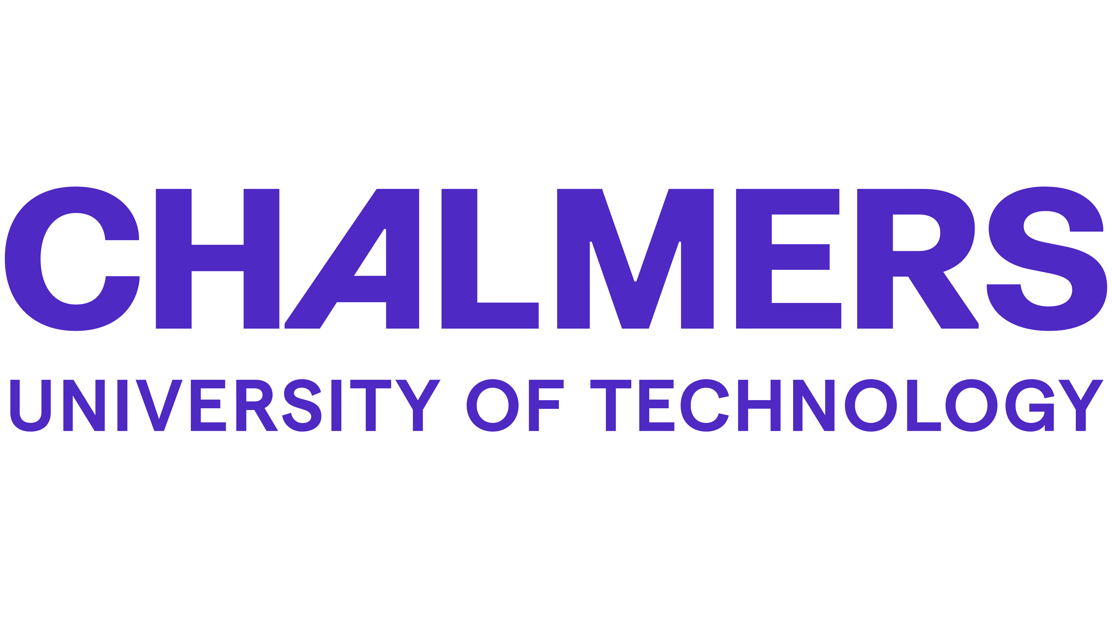 Logo of Chalmers University of Technology with the word CHALMERS in large purple uppercase letters and UNIVERSITY OF TECHNOLOGY below it in smaller purple uppercase letters.