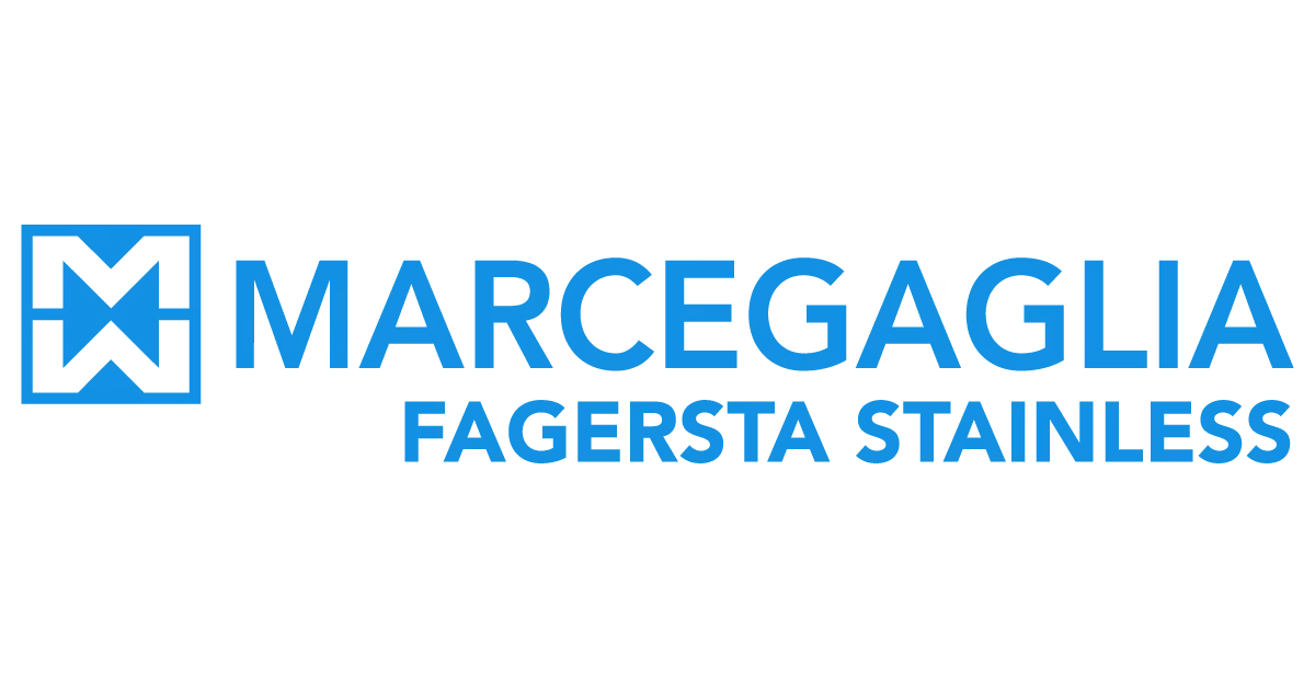 Marcegaglia Fagersta Stainless company logo with a stylized M and W inside a square to the left of the company name in blue letters.