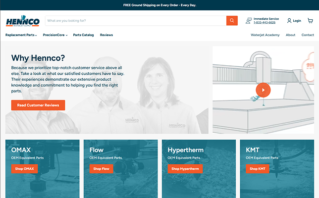 B2B Parts Store with a Catalogue Spanning Four Machine Brands