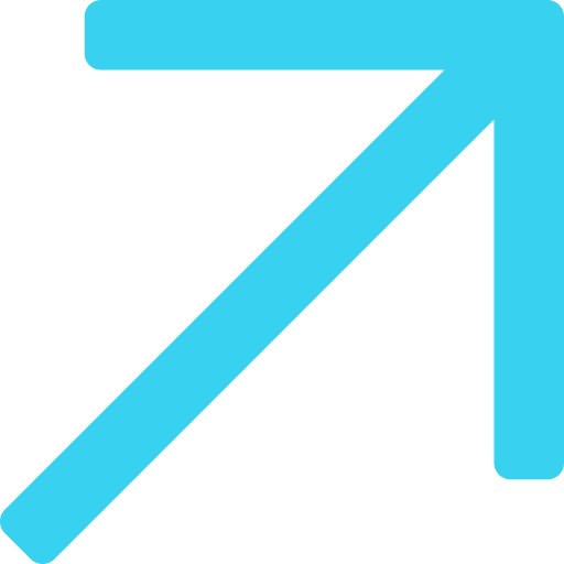 Blue arrow pointing diagonally up and to the right.