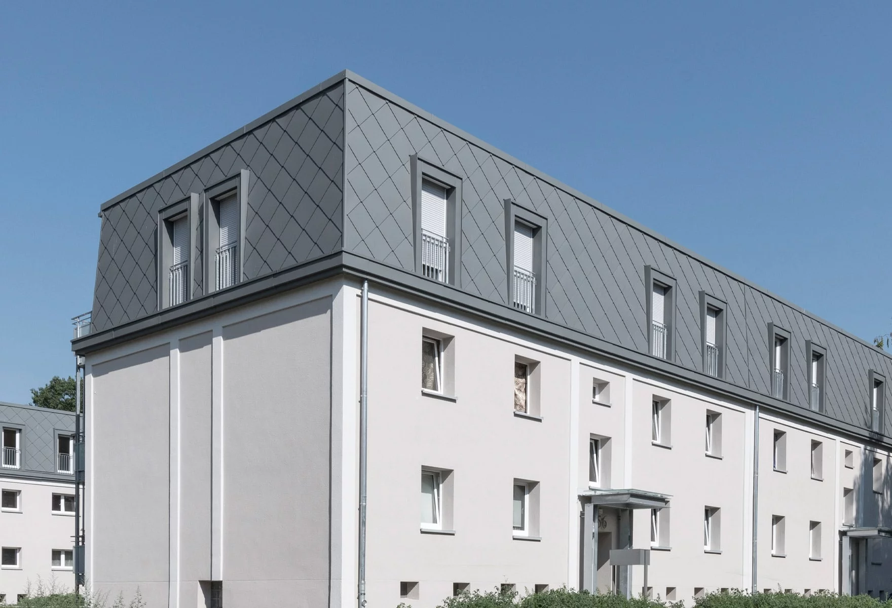 Quadrat-Schindel Hausgrau Pearls