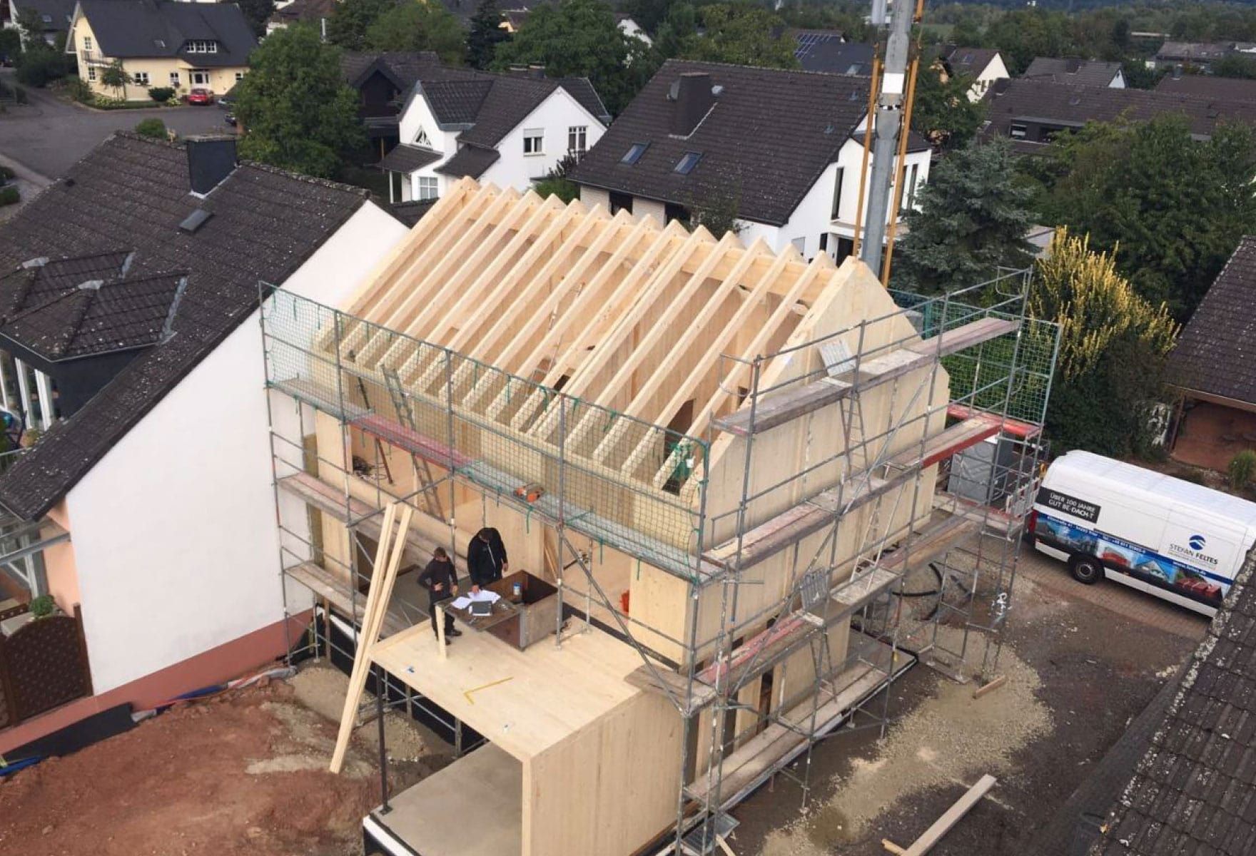 Gerüstbau vom Haus