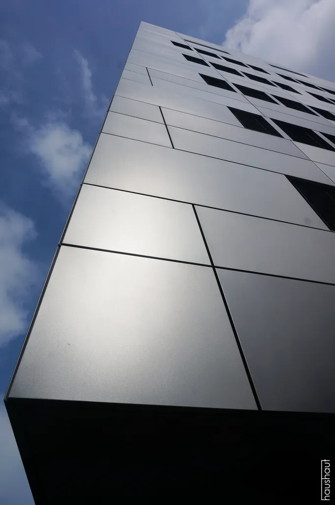 Aluminium verbundplattenfassade nahaufnahme
