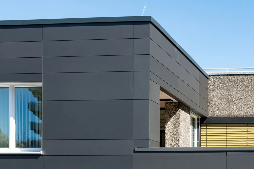 Aluminiumfassade gebaeudeecke detail