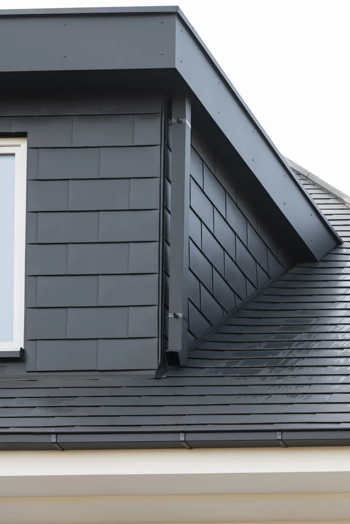 Dachgaube aluminiumverkleidung seitendetail