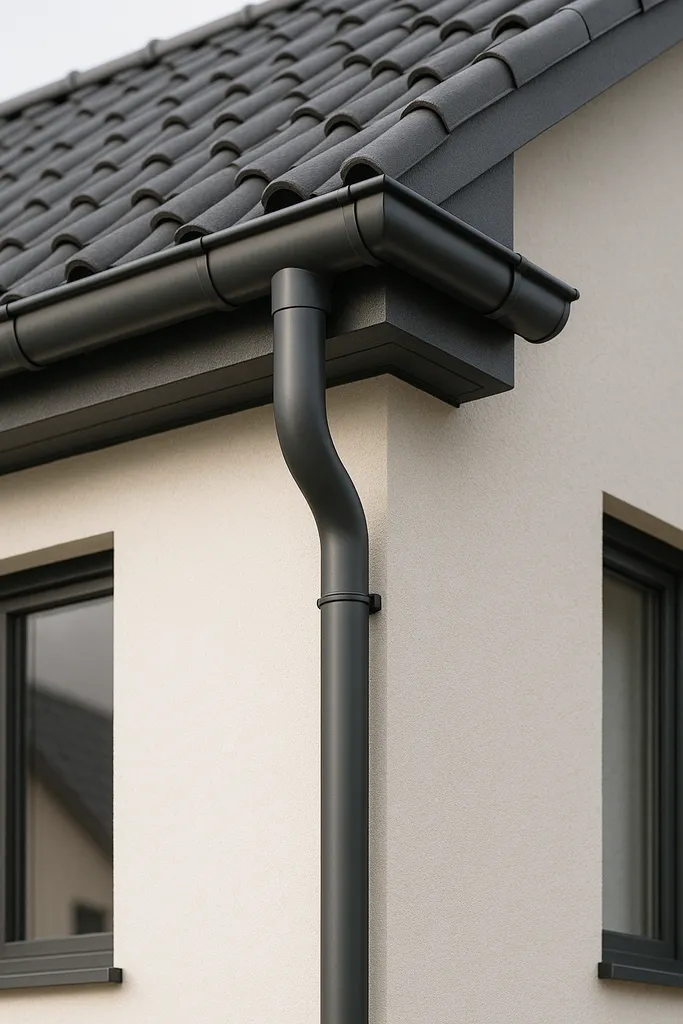 Fallrohr an wohnhaus detail