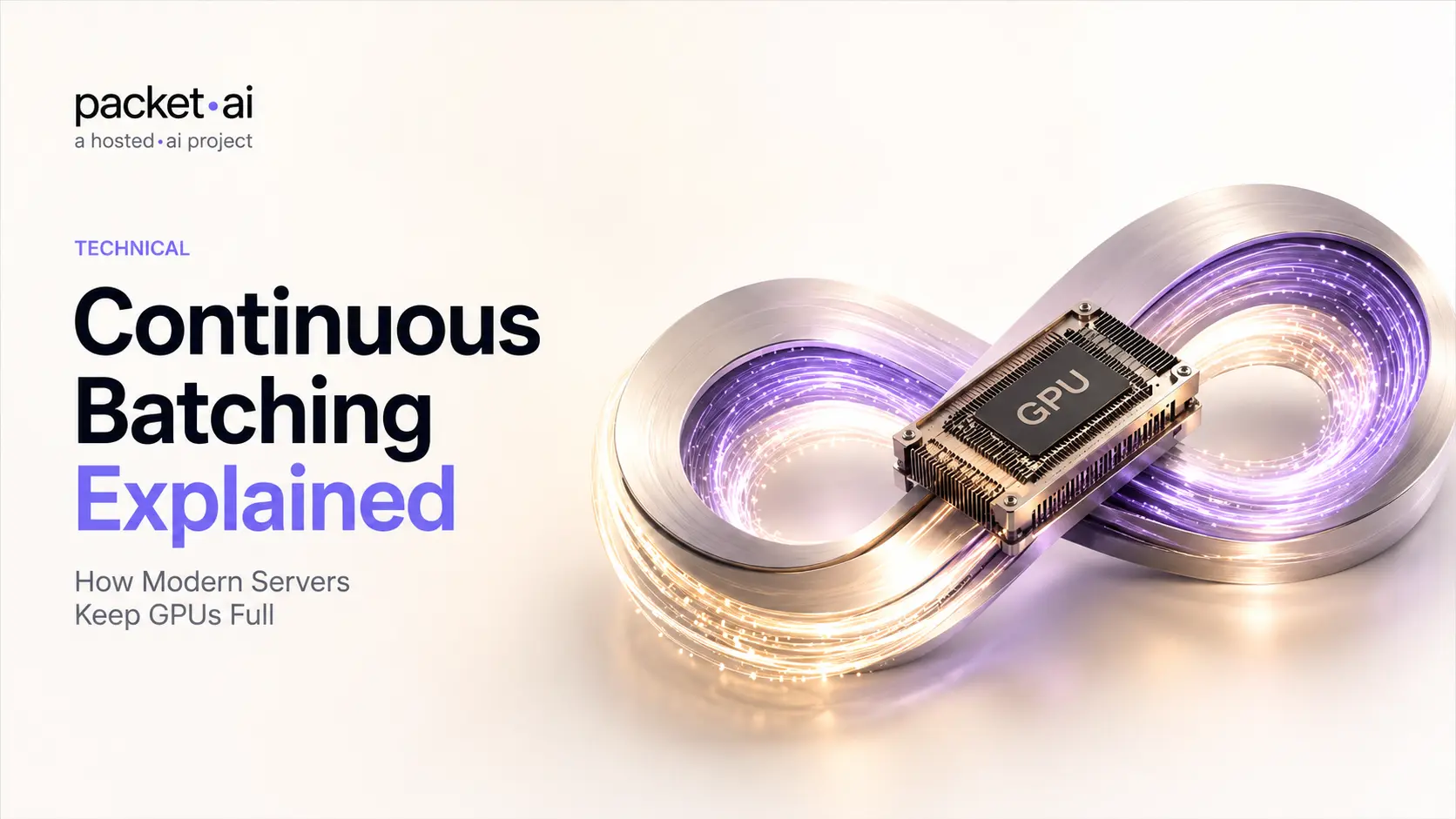 Static vs continuous batching GPU slot timeline comparison - packet.ai