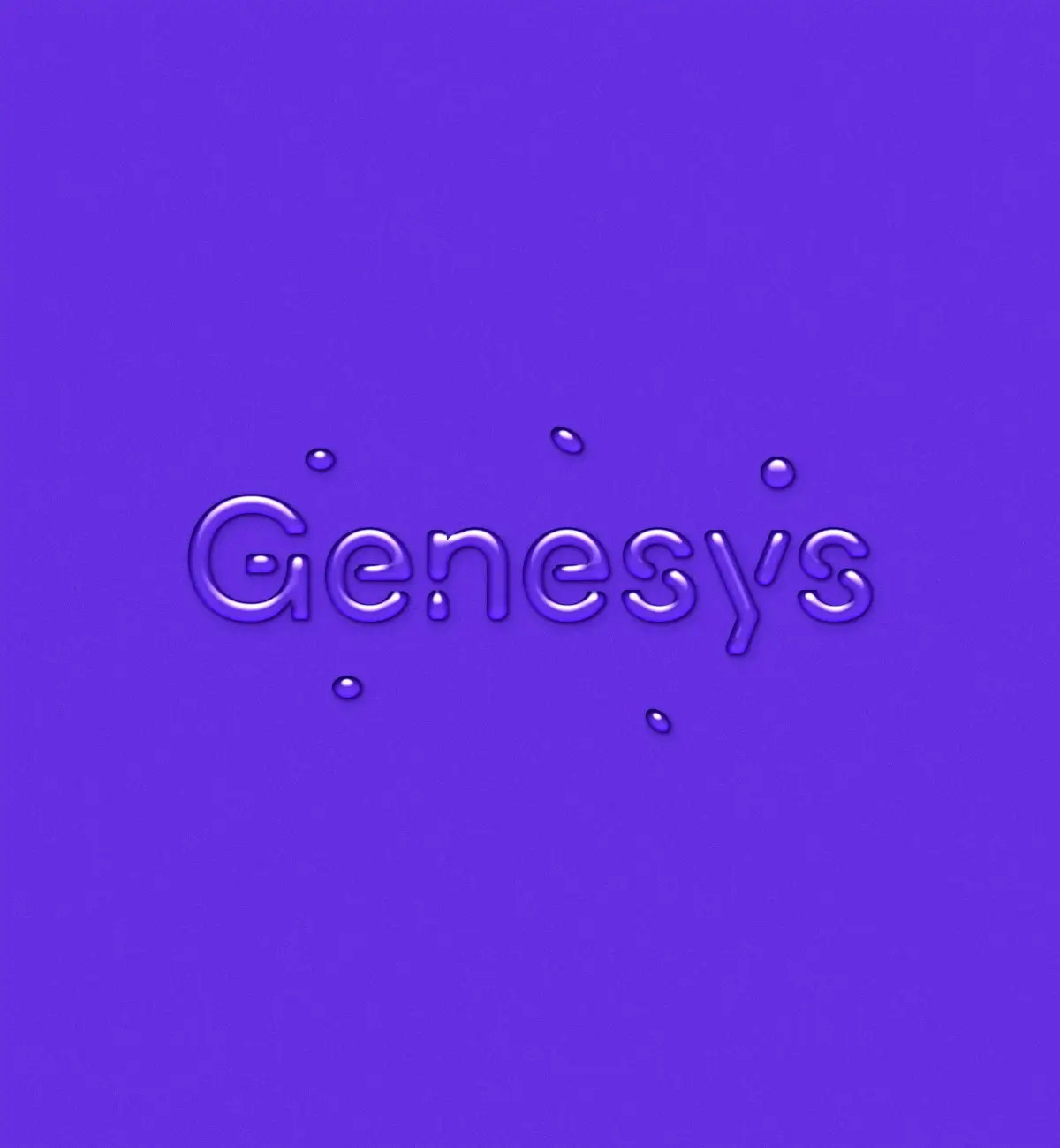 Genesys wordmark logo styled as water droplets