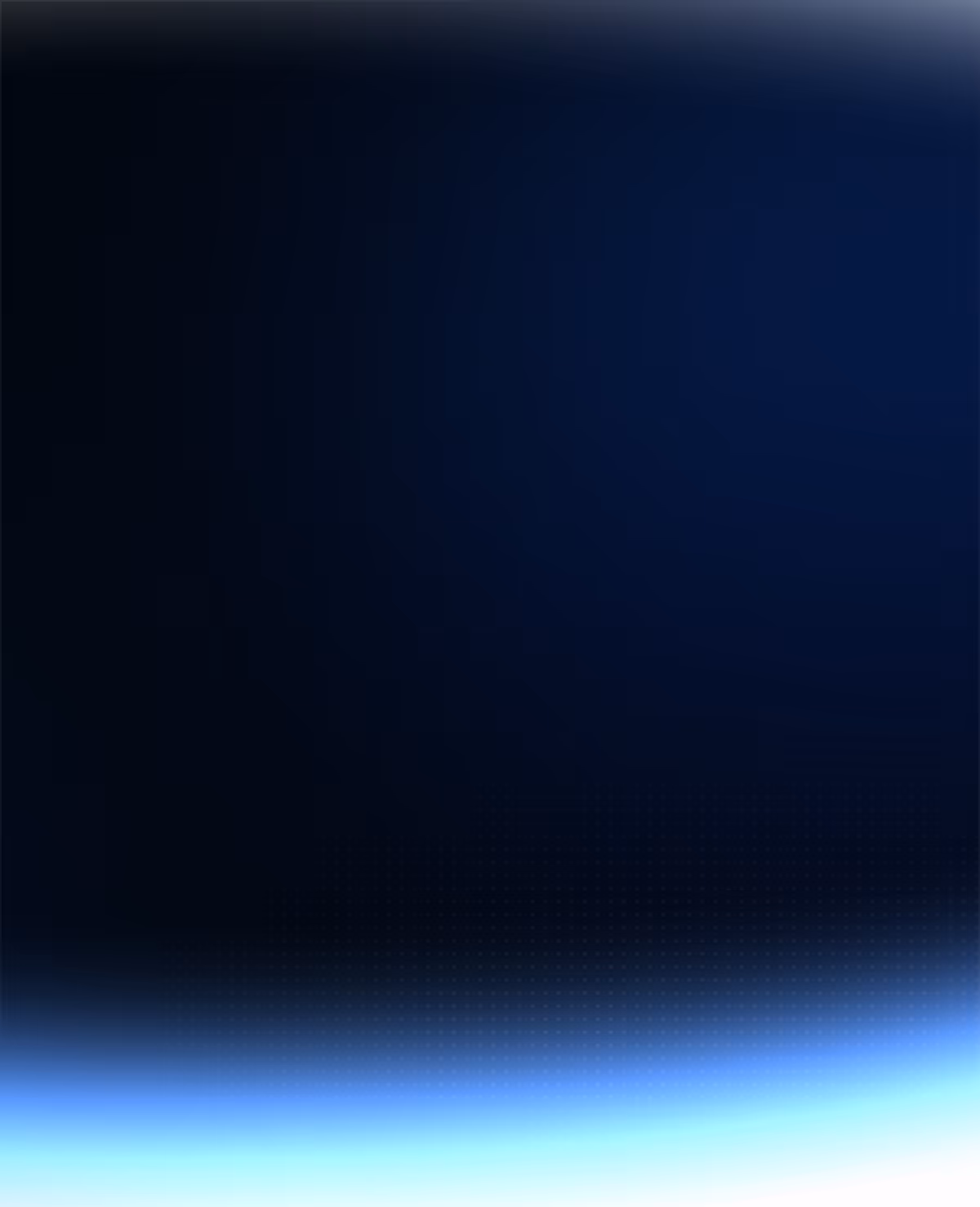Blau-schwarzer abstrakter verlaufener Hintergrund mit hellblauer Lichtkante unten.