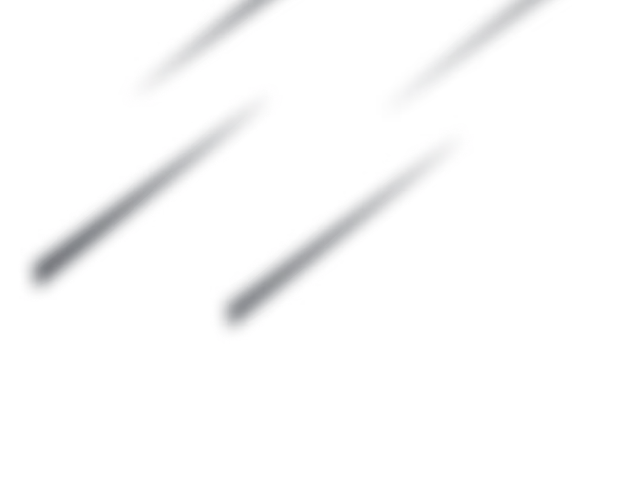 Four elongated black smudge shapes on a transparent background.