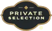Private Selection text in a decorative dark emblem with gold trim.