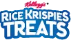 Kellogg's Rice Krispies Treats logo with blue and white text.