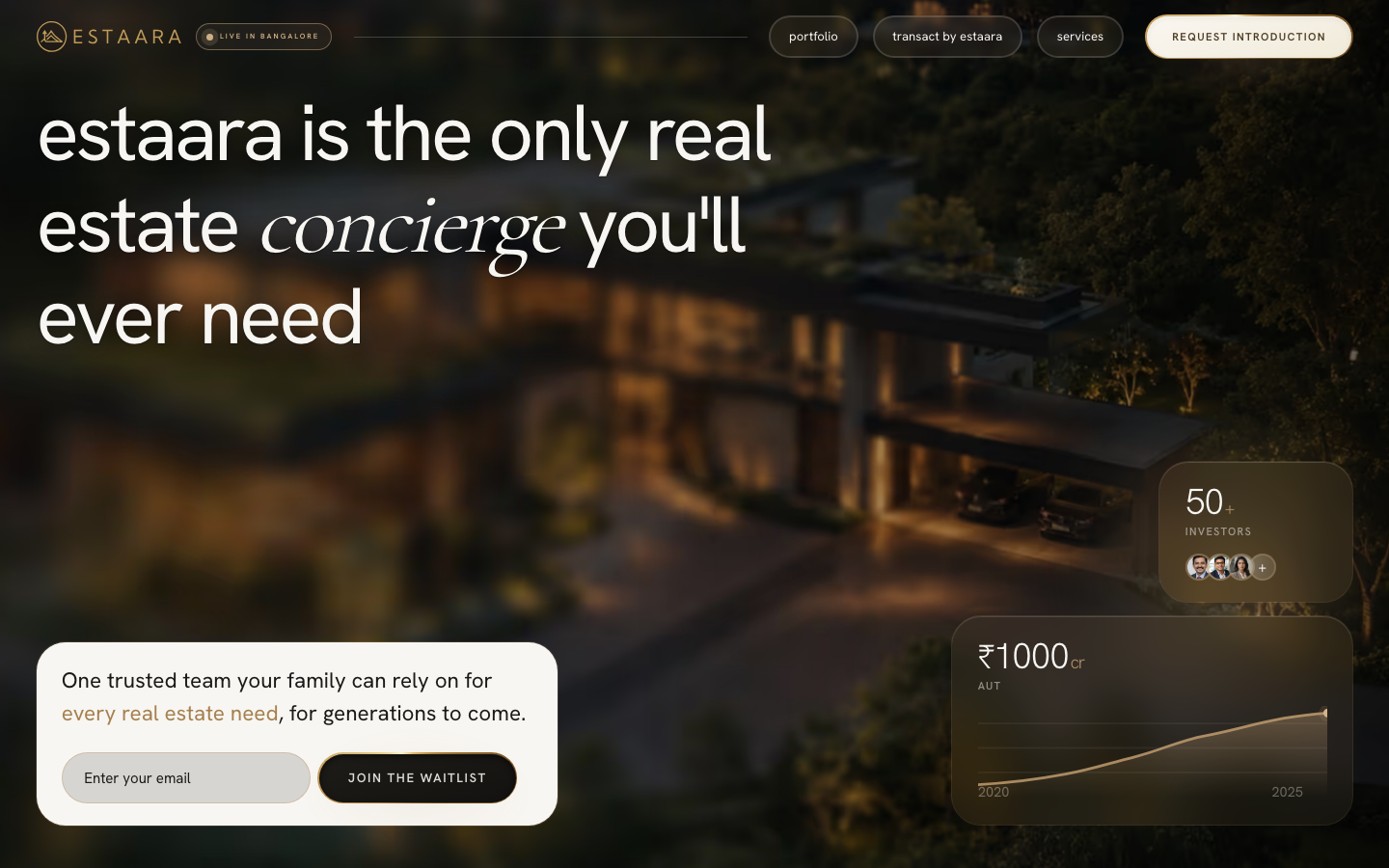 Estaara homepage