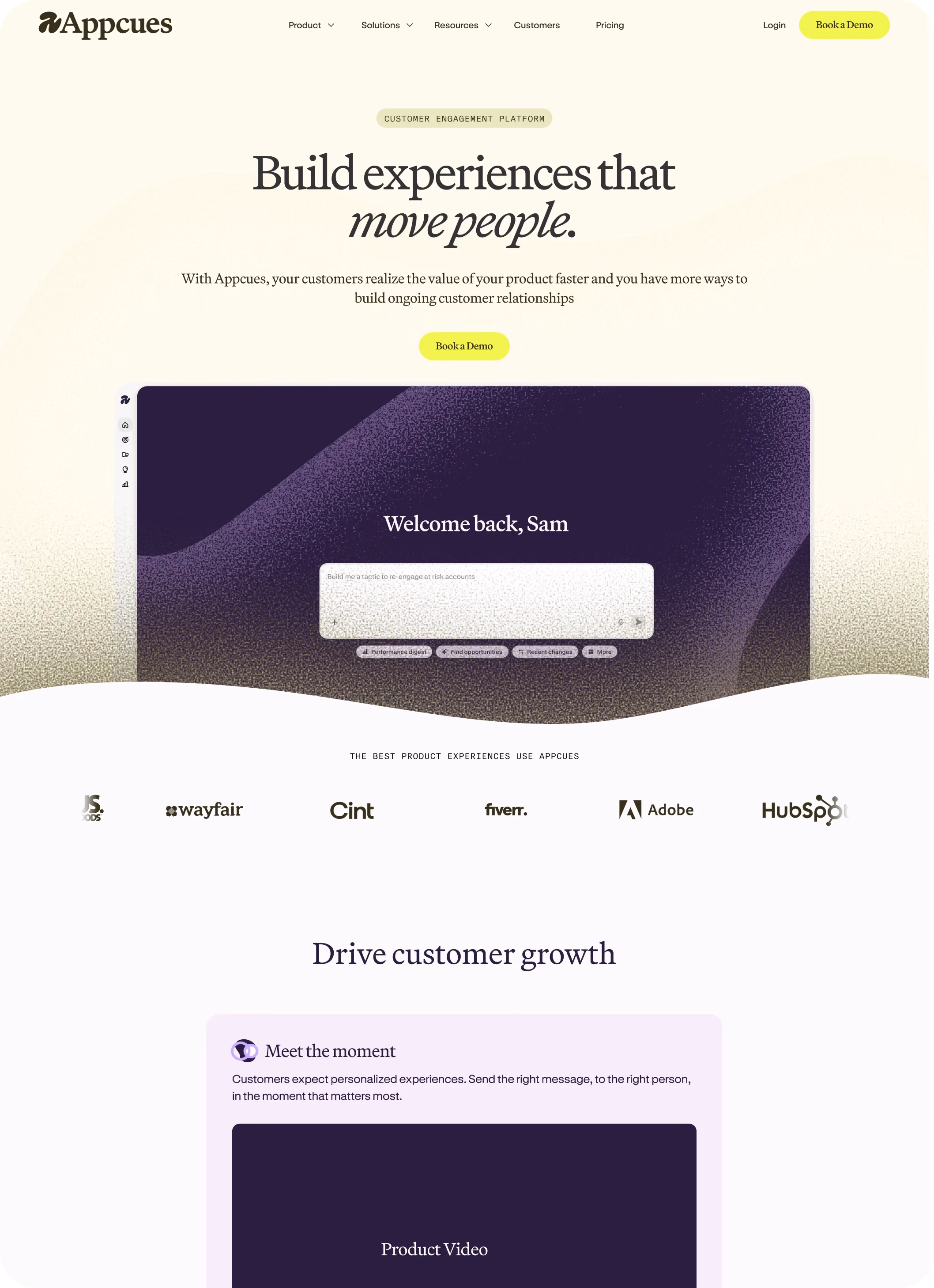 Appcues website homepage