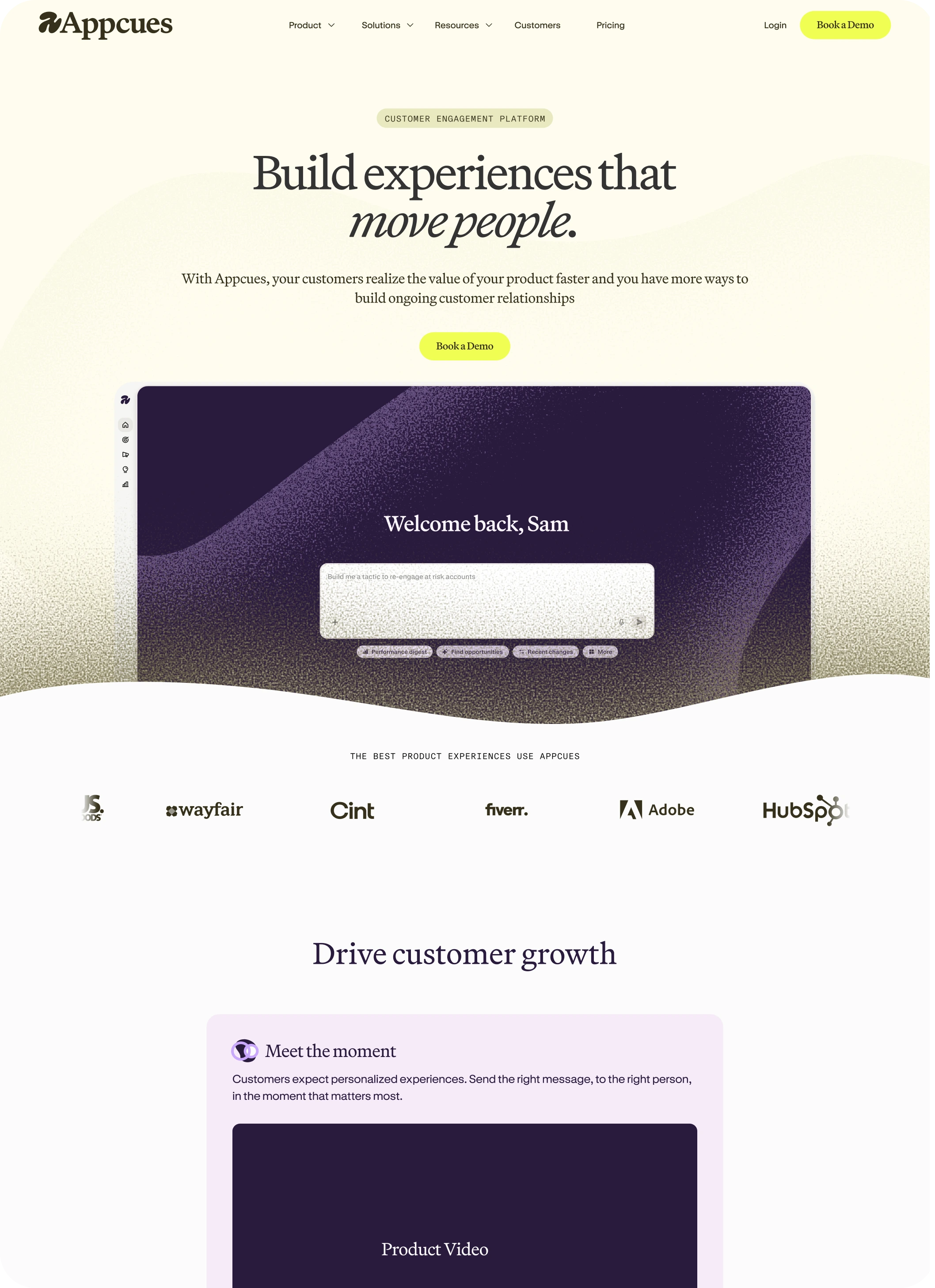 Appcues website homepage