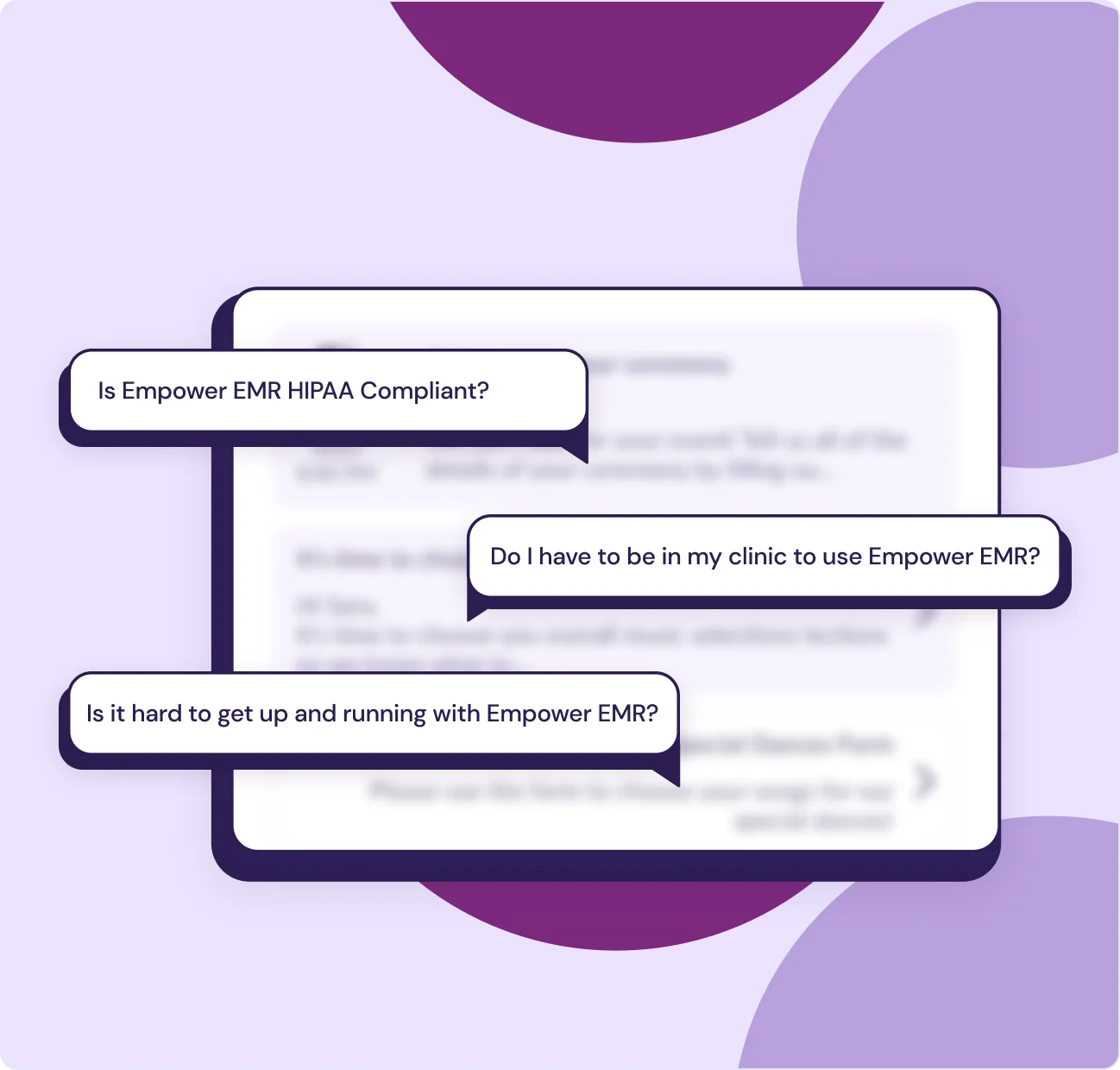 Empower EMR frequently asked questions illustration