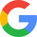 Google logo with stylized G in red, yellow, green, and blue colors.