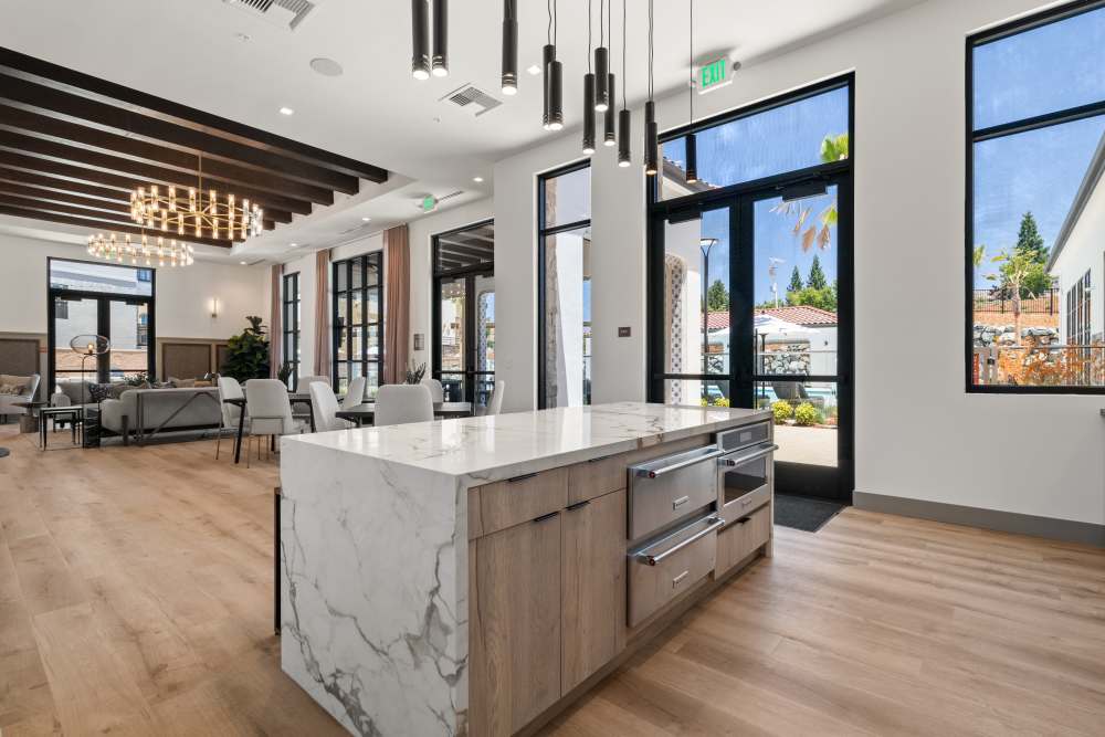 Kitchen area in clubhouse