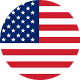 Round icon of the United States flag with red and white stripes and white stars on blue.