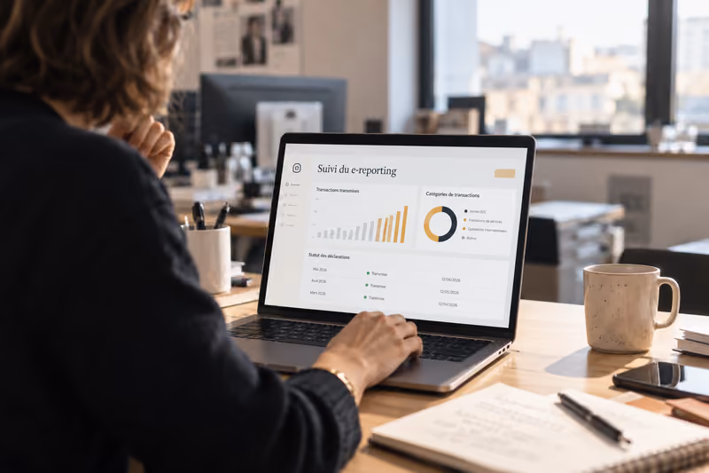 femme-assise-a-son-bureau-ecrivant-sur-son-ordinateur-au-sujet-du-suivi-du-e-reporting-pour-la-facturation-electronique