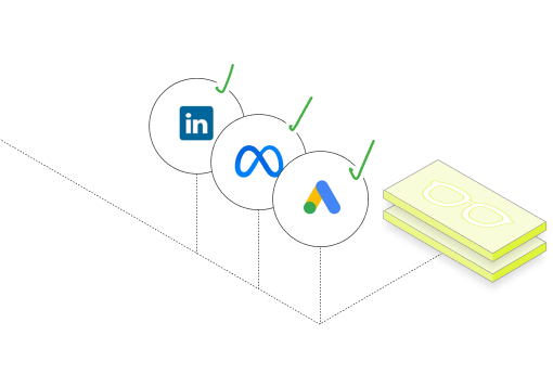 Illustration of marketing platform icons connecting to Genius