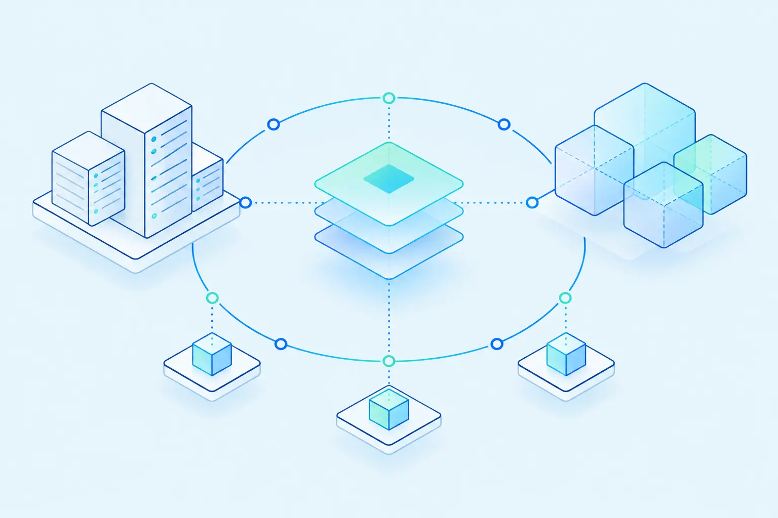Abstract hybrid infrastructure operating model connecting data center cloud and edge
