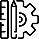 Lineal mit Zentimeter- und Zollskala von 0 bis 15 cm und 6 Zoll, in schwarzer Farbe mit weißen Zahlen und Markierungen.