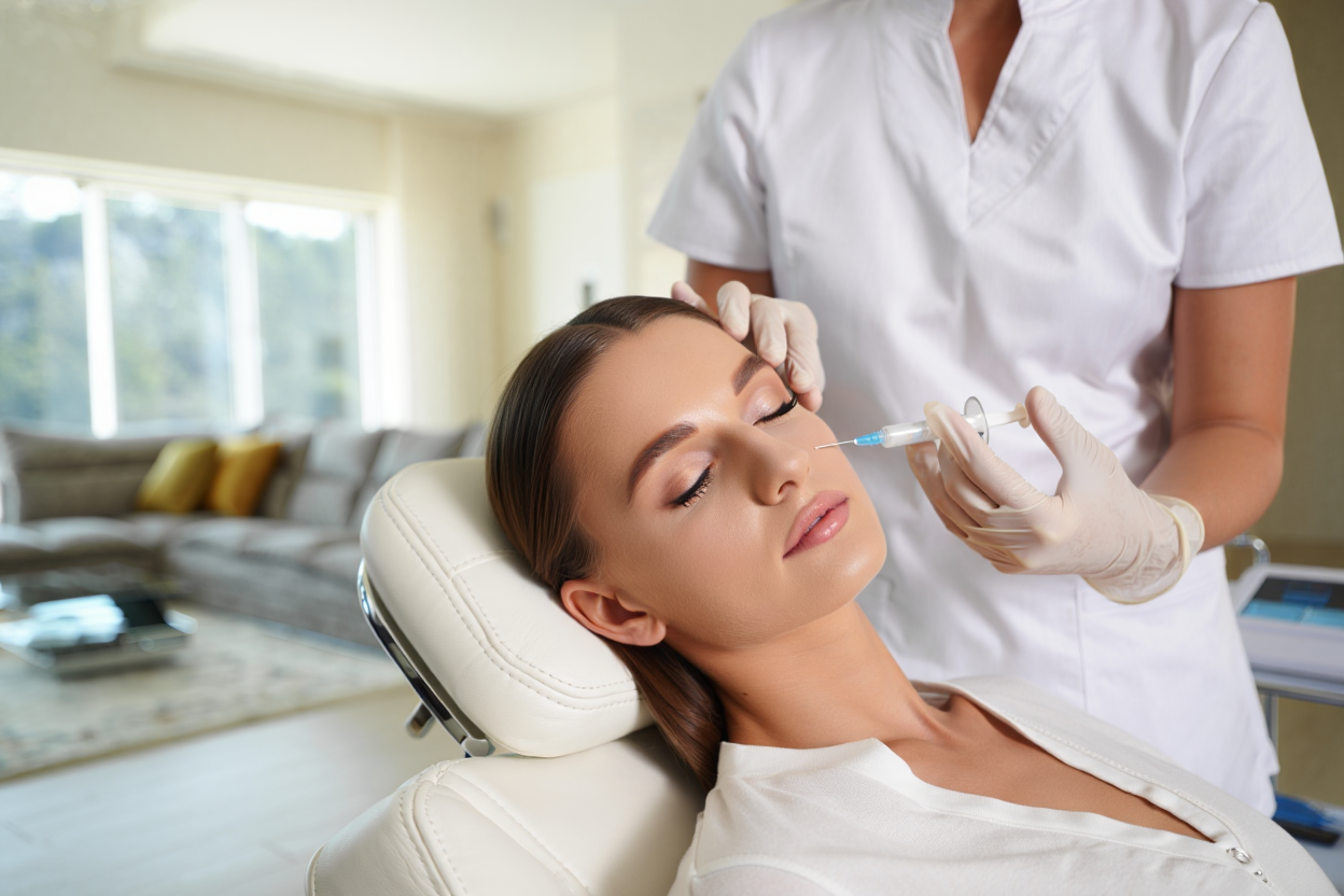 Physician performing an anti-aging aesthetic treatment at Unify Care.