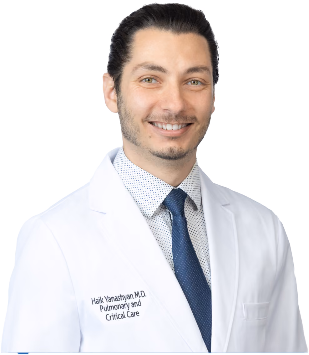 Dr. Haik Yanashyan, Pulmonary and Critical Care.
