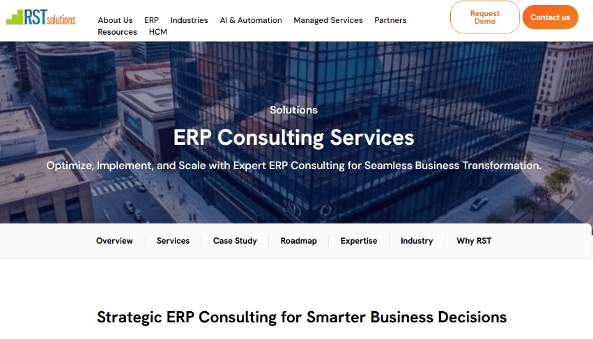 RST Solutions website