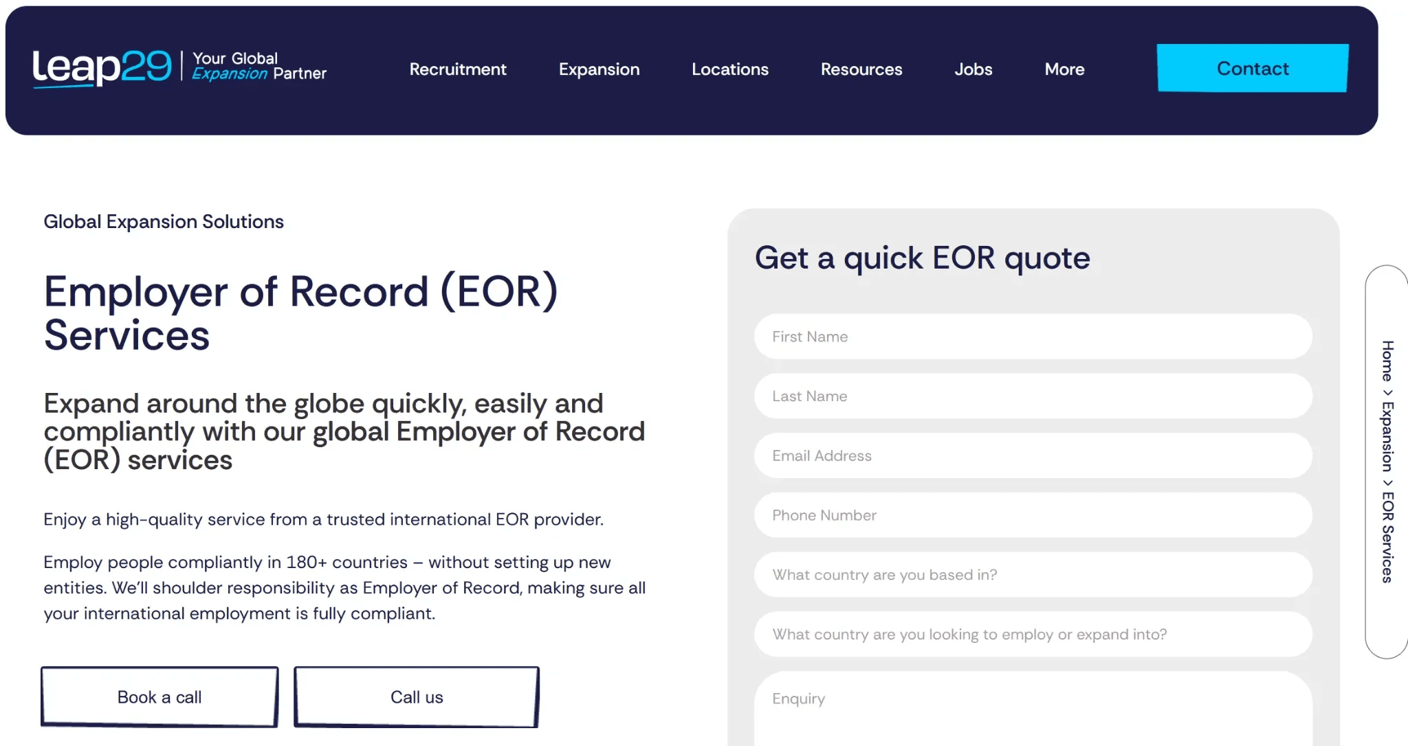 Leap29 website